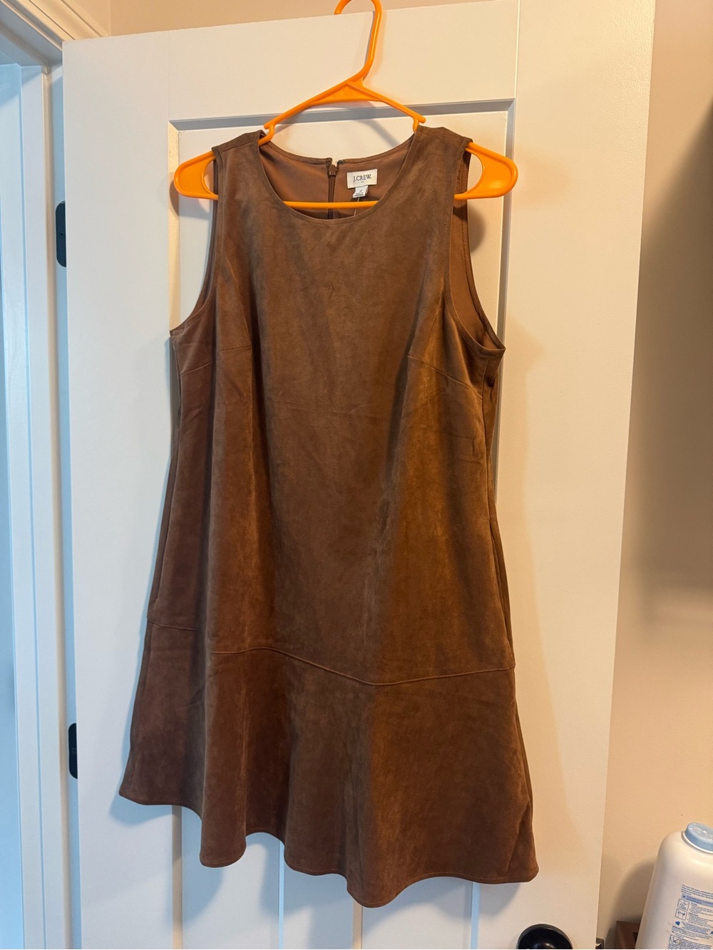 J. Crew Brown Suede Sleeveless Flared Mini Dress